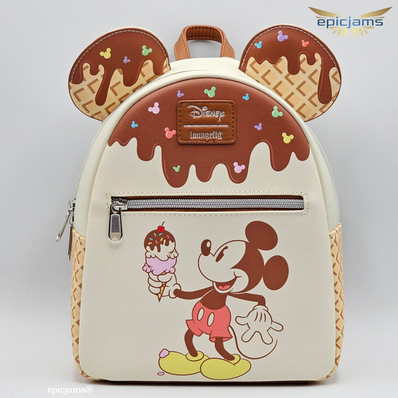Loungefly Disney Mickey Mouse Ice Cream Mini Backpack New